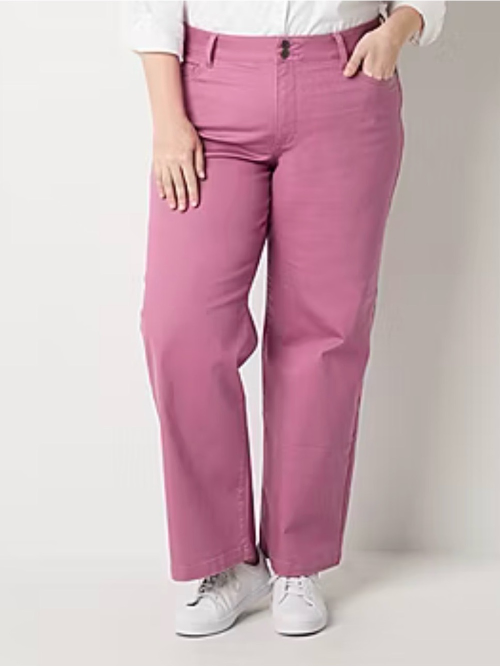 St John’s Bay Bordeaux Rose Wide Leg Jeans